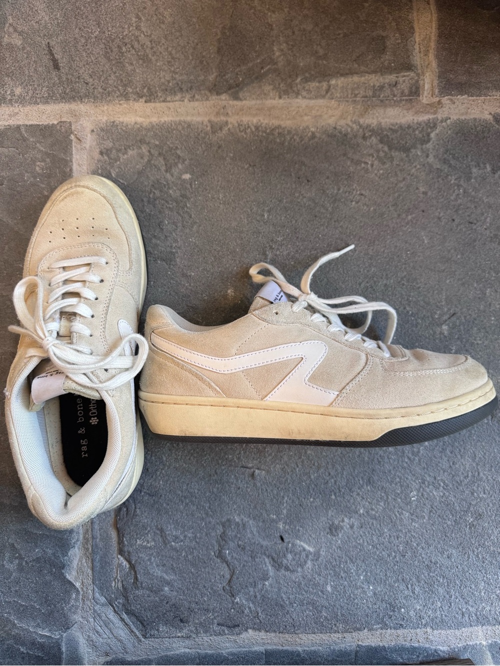 Rag & Bone Women’s Cream Suede Sneakers (Ortholite)